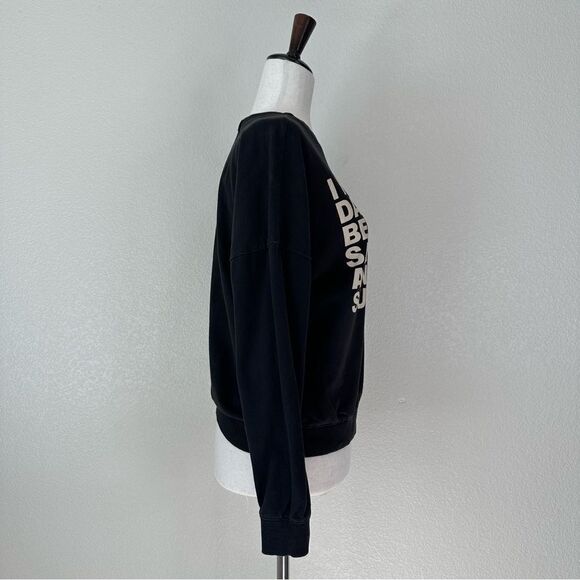 Zara Trafaluc Black Crewneck Long Sleeves Sweatshirt, Sz Small - Picture 6 of 13